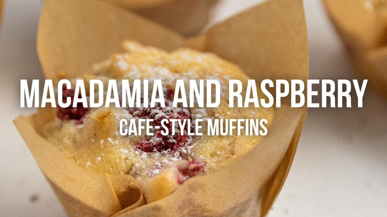 Macadamia and Raspberry Cafe-Style Muffins