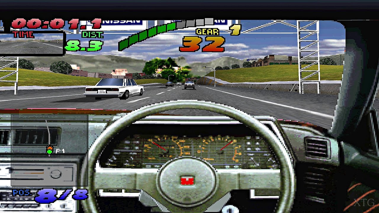 Over Drivin' Skyline Memorial PS1 Gameplay HD (Beetle PSX HW)