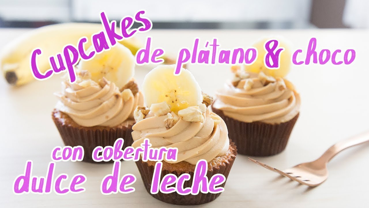 CUPCAKE de PLÁTANO | BANANA CUPCAKE | @ladulceeva