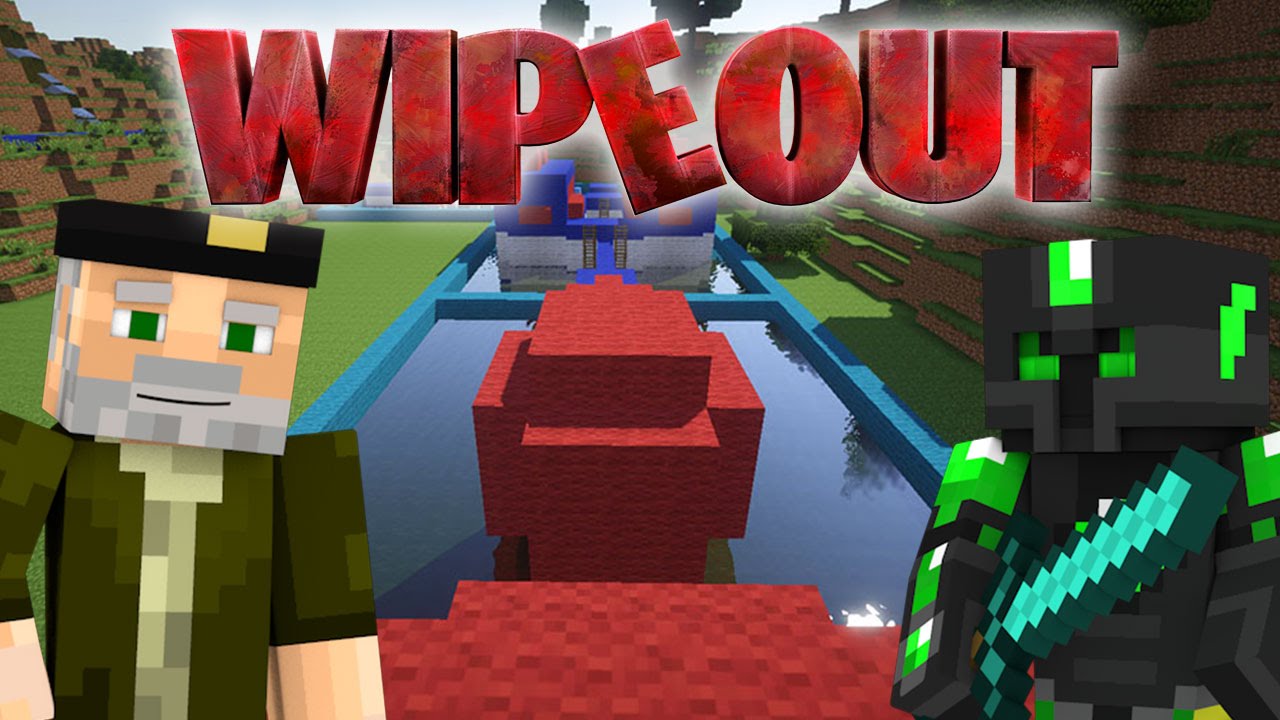 TRAMPOSOOO!! WIPEOUT | Minecraft Race Map