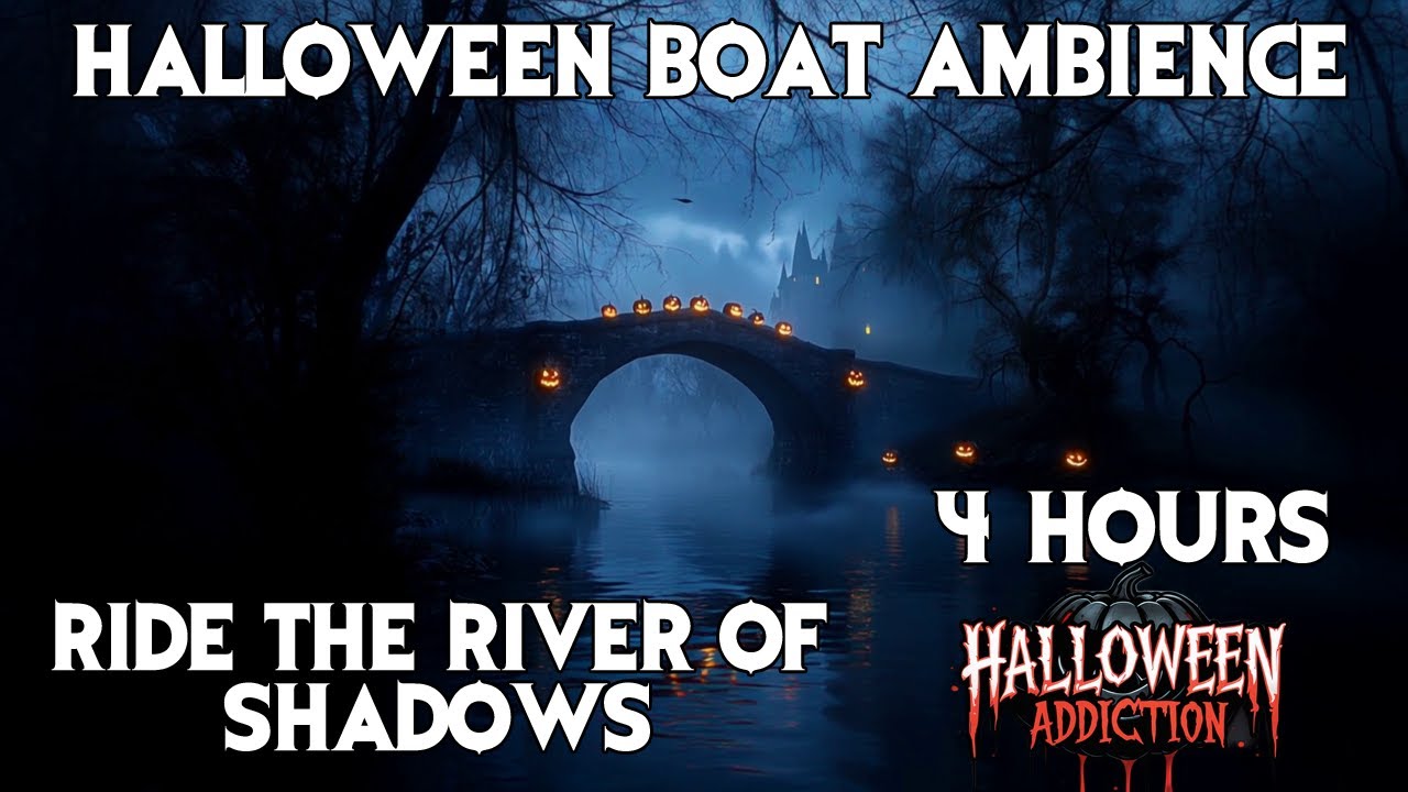Drifting Down a Haunted River at Night | Dark Autumn Ambience