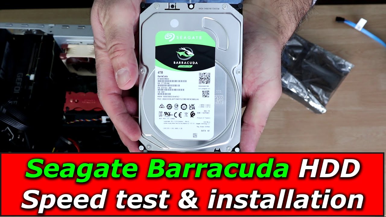 Seagate BarraCuda HDD Speed test & installation ST4000DMZ04/DM004