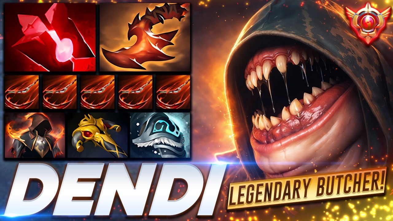 Dendi Pudge - LEGENDARY BUTCHER! - Dota 2 Pro Gameplay [Watch & Learn]