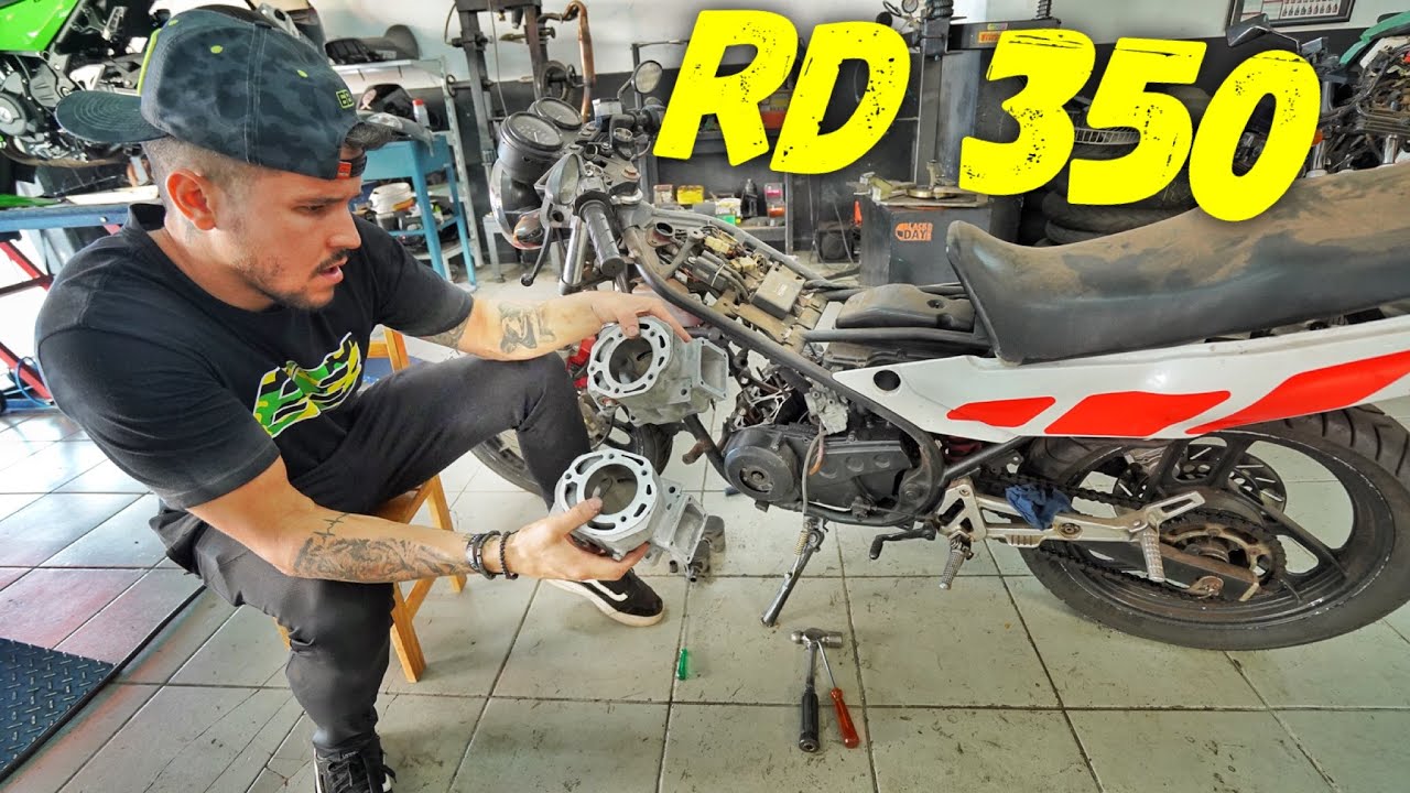 COMECEI MONTAR O MOTOR DA RD350 e QUEBREI A OFICINA 😂