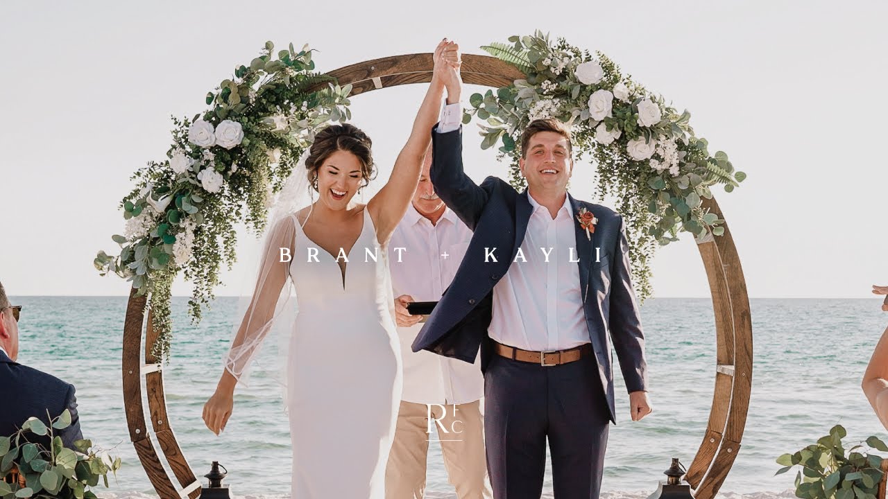 Sunset Beach Ceremony | The Sweetest Panama City Beach, FL 30A Wedding Video | Brant & Kayli