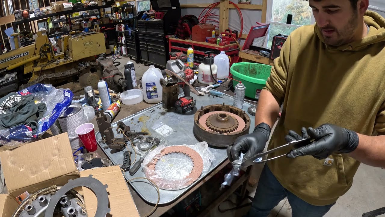 Replacing International 500C Dozer Steering Clutches