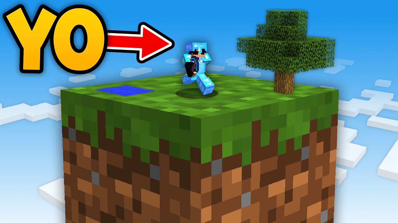 Minecraft pero el MUNDO es un BLOQUE GIGANTE