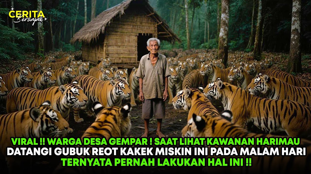 VIRAL !! WARGA DESA GEMPAR, KAWANAN HARIMAU DATANGI RUMAH KAKEK MISKIN, TERNYATA LAKUKAN INI