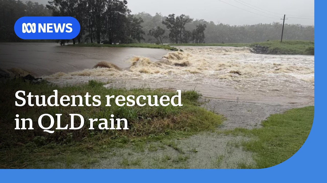 One month of rain hits south-east Queensland in one day, stranded students rescued | ABC NEWS