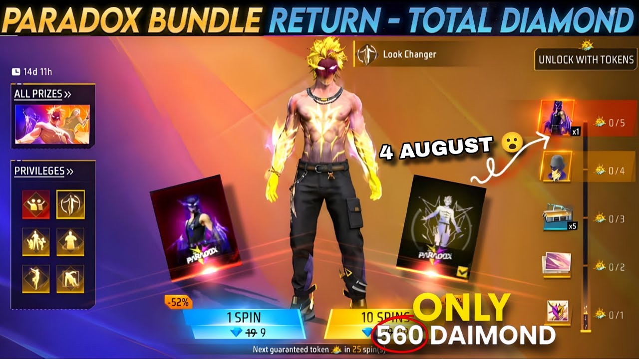 PARADOX EVO BUNDLE RETURN FREE FIRE 🤯, NEXT RING EVENT, EVO VAULT, FF NEW EVENT, FREE FIRE NEW EVENT