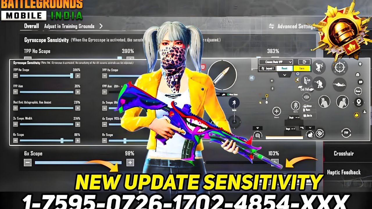 NEW UPDATE 4.3🔥BEST SENSITIVITY CODE + CONTROL SETTINGS BGMI/PUBG MOBILE