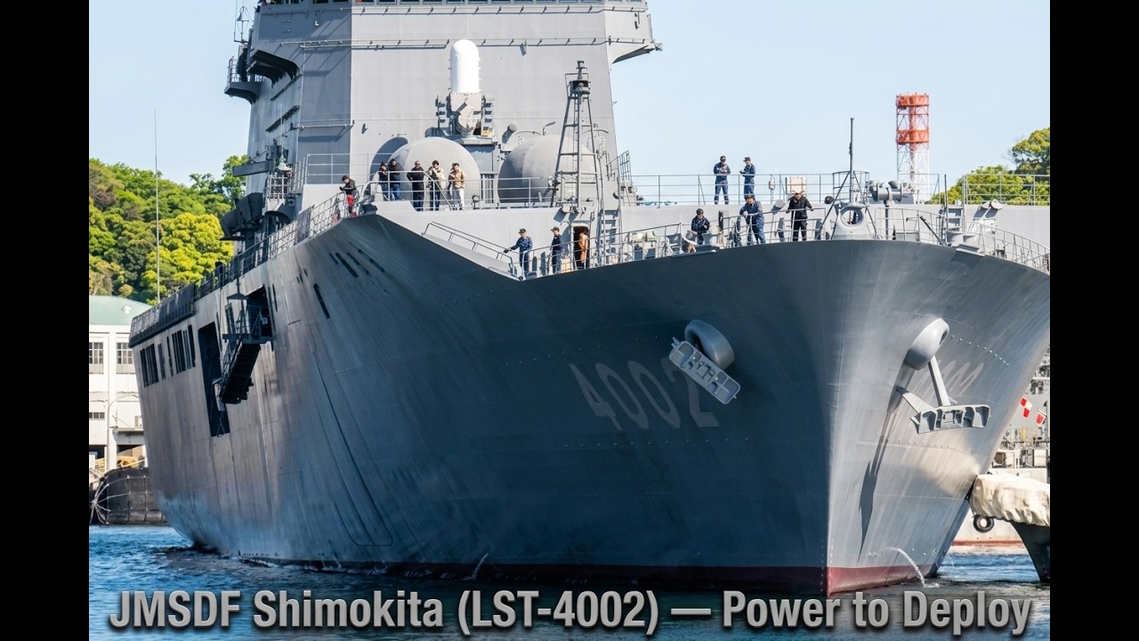 輸送艦「しもきた」LST-4002 逸見岸壁へ接岸｜JS Shimokita (LST-4002) Berthing at Hemi Pier
