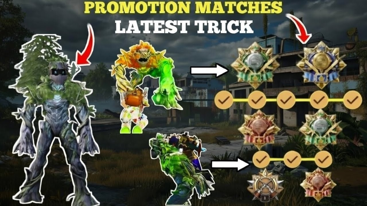 OMG 😲 Rare Trick For Promotion Matches is here 🤩 How to play promotion matches in Pubg mobile 