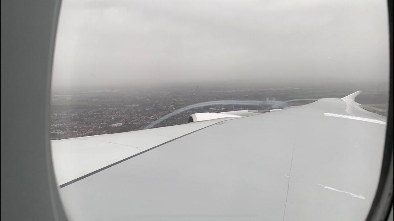 STORM EUNICE!! Scary landing in London Heathrow onboard an Emirates A380 w/ GO-AROUND!