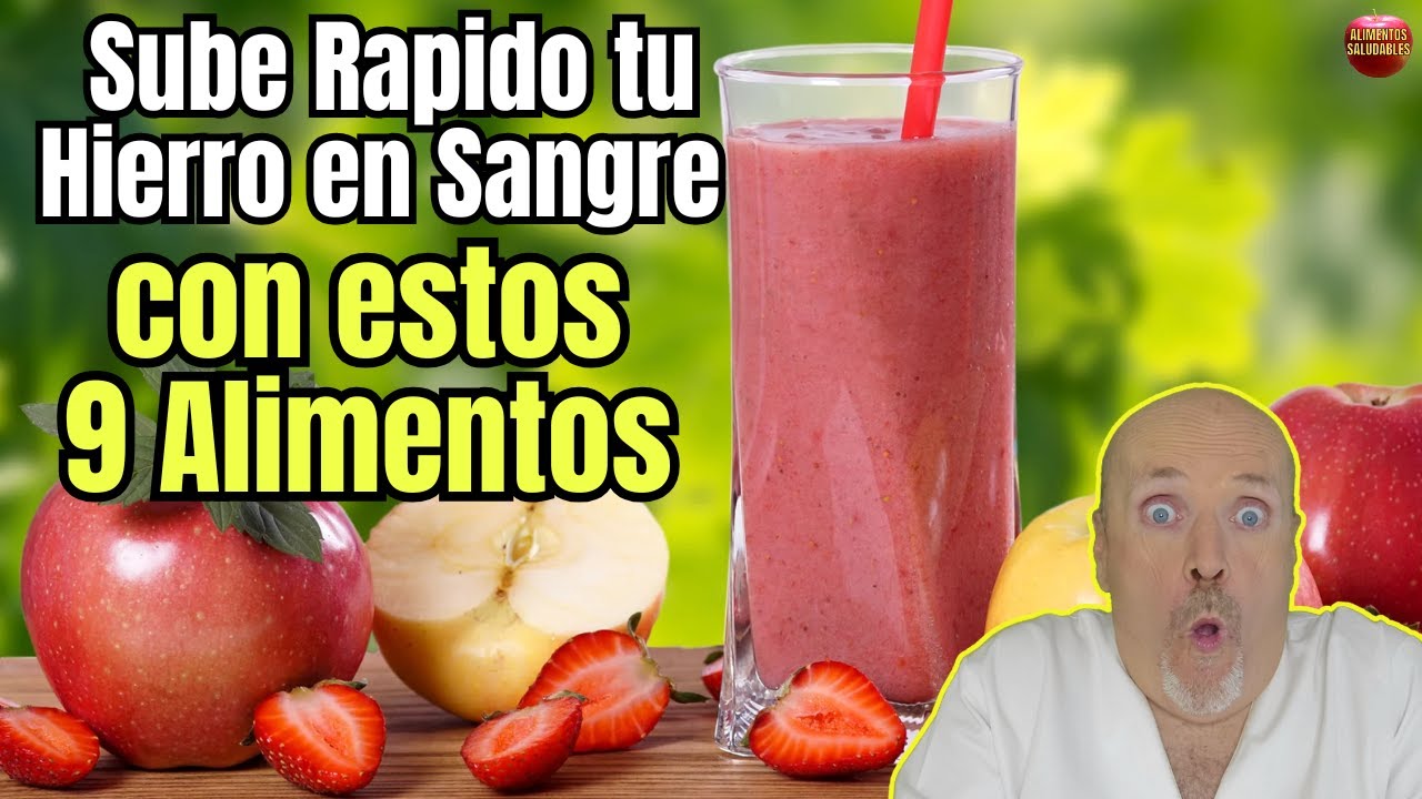 🤯¿COMO SUBIR EL HIERRO EN SANGRE RAPIDAMENTE CON ESTOS 9 ALIMENTOS? 🤯