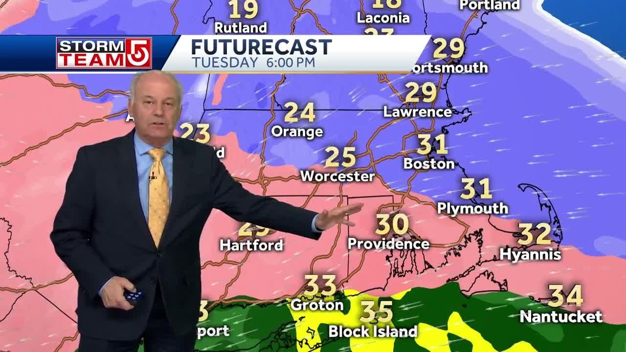 Video: Inch-per-hour snowfall expected during Tuesday evening commute