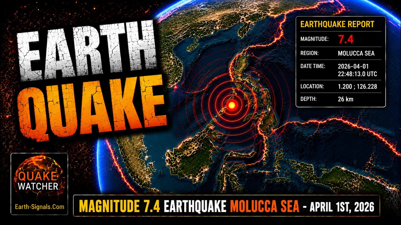 M7.4 Earthquake - Molucca Sea | April 1, 2026