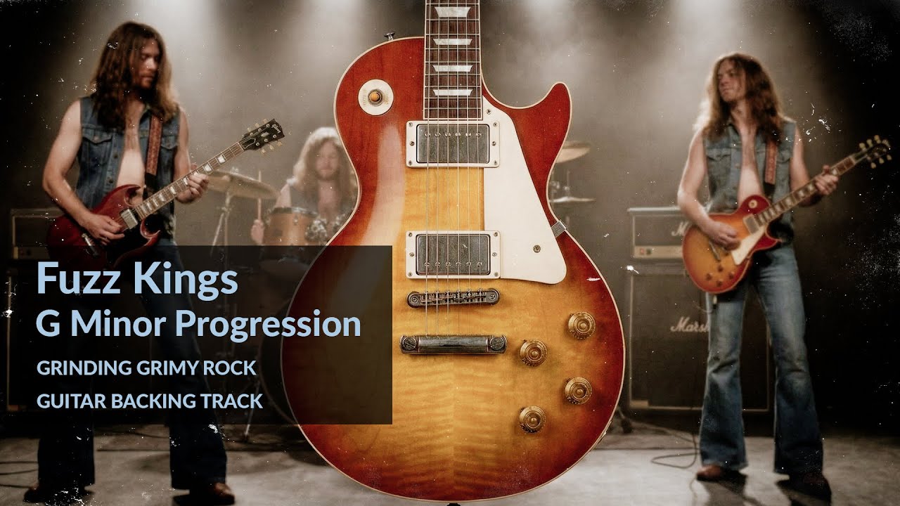 G Minor - Fuzz Kings (Rock Guitar Backing Track)