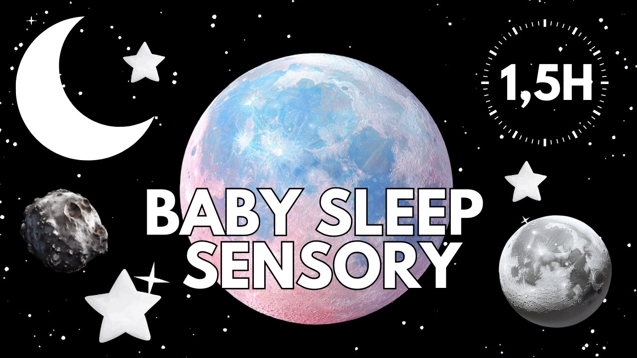 Baby Sleep Sensory 🌚 | Calm Night Visuals & Baby Sleep Music | 1.5 HOUR