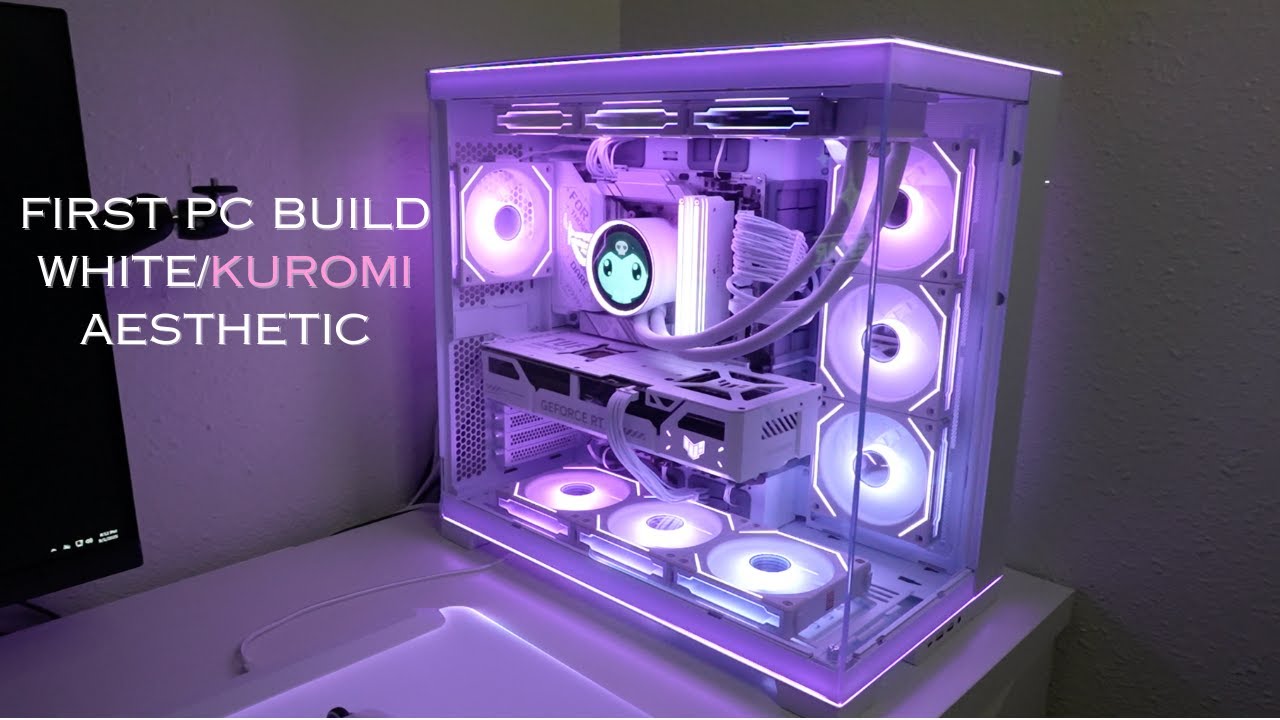 First Dream PC Build / White and Kuromi Aesthetic /  RTX 5070 TI OC RYZEN 7 9800X3D 011D EVO RGB