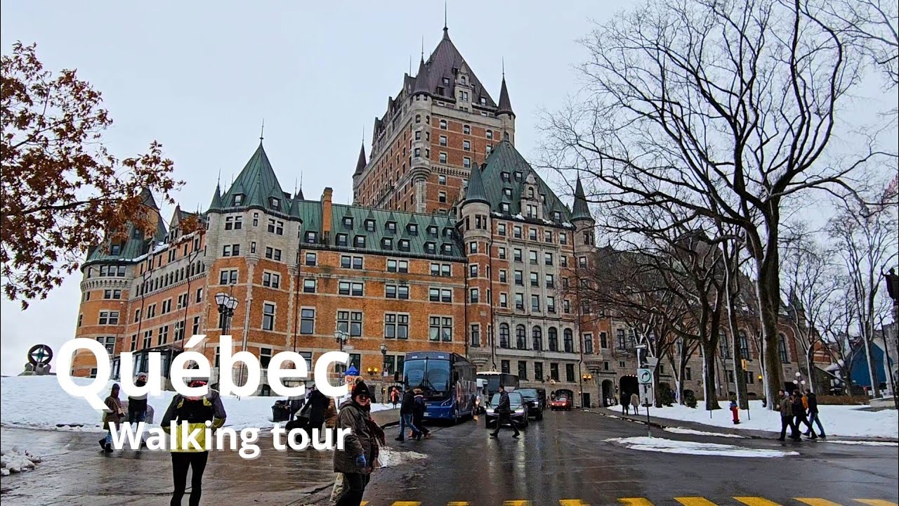 Fairemont Le Château Frontenac🎄| Christmas market of Quebec city | Weekend Tour 2023 [UHD]