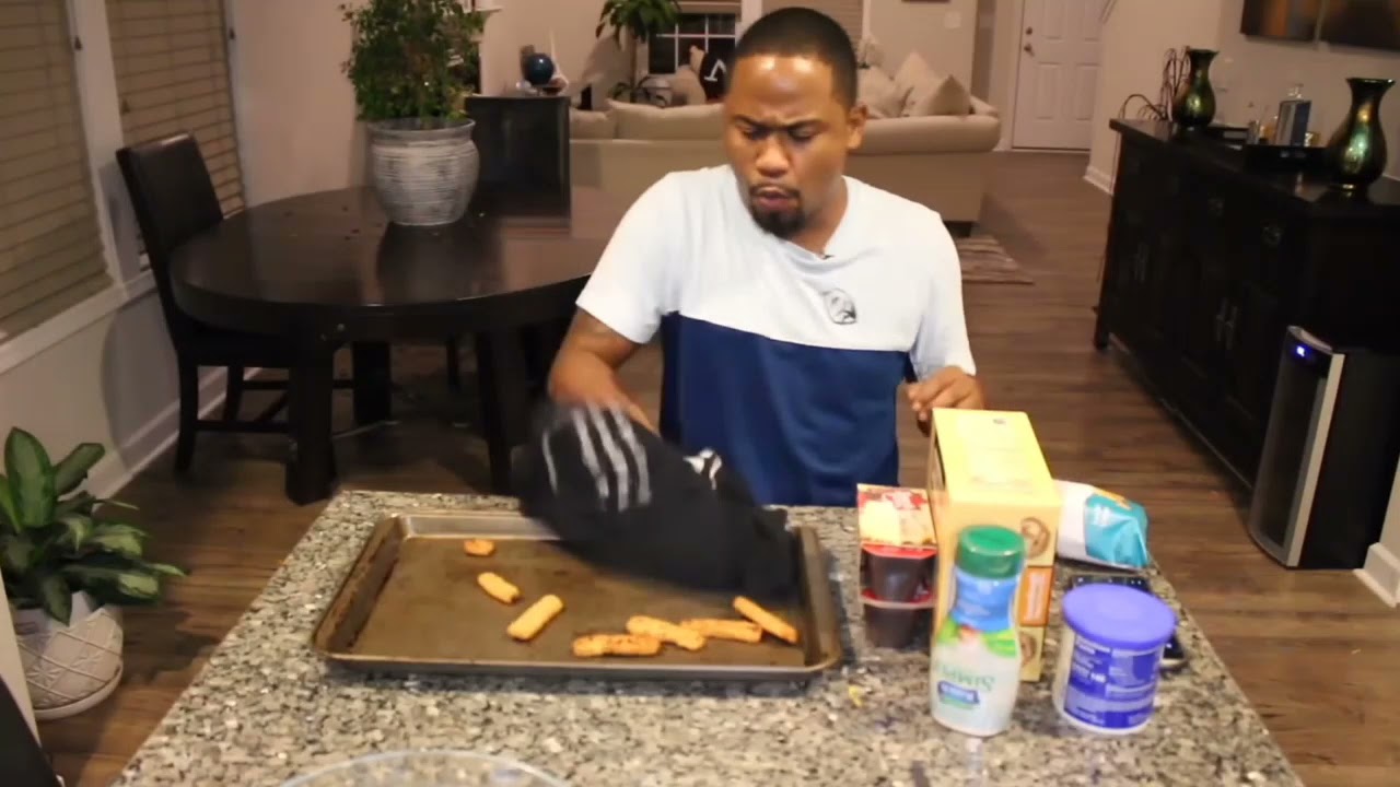 fish sticks and chocolate pudding
