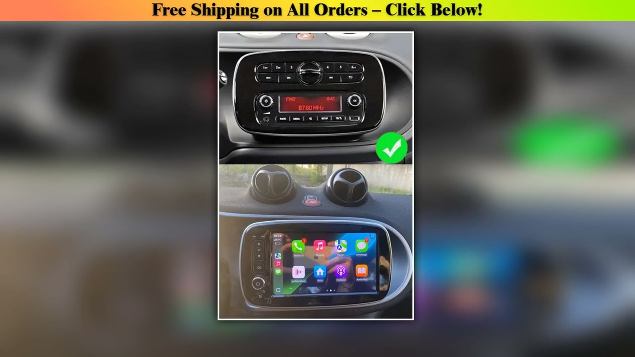 Wireless CarPlay Android Auto Car Radio For Mercedes Benz Smart 453 Fortwo 2014-2020 GPS
