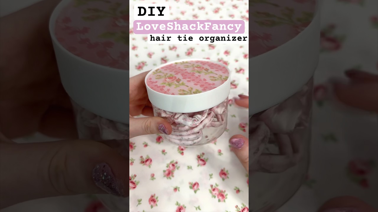 DIY 🎀 LoveShackFancy 🎀 hair accessories organizer! #hairhacks #diycraft