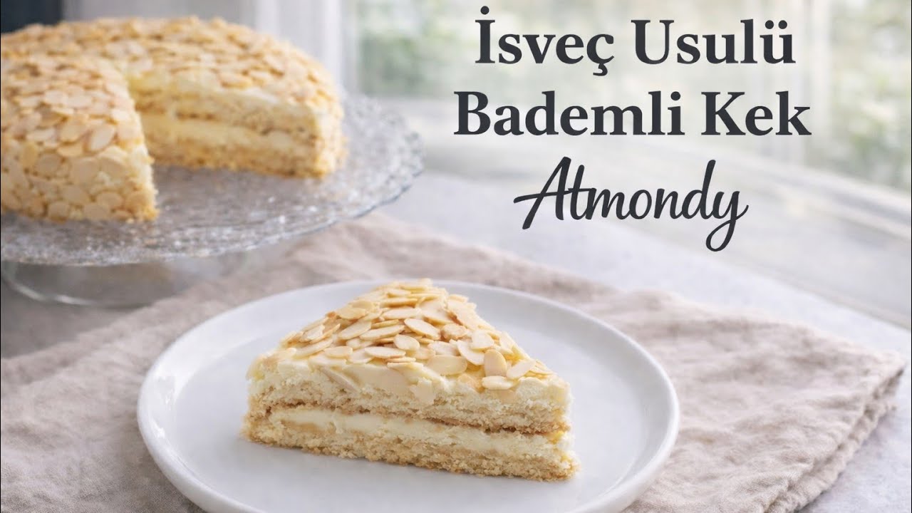 İkea'nın İsve&ccedil; Usul&uuml; Bademli Kek Tarifi | Un Yok ! Swedish Almond Cake ( Almondy )