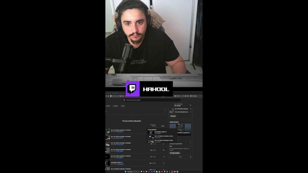 DAY 6 OF TRYING TO BECOME A STREAMER