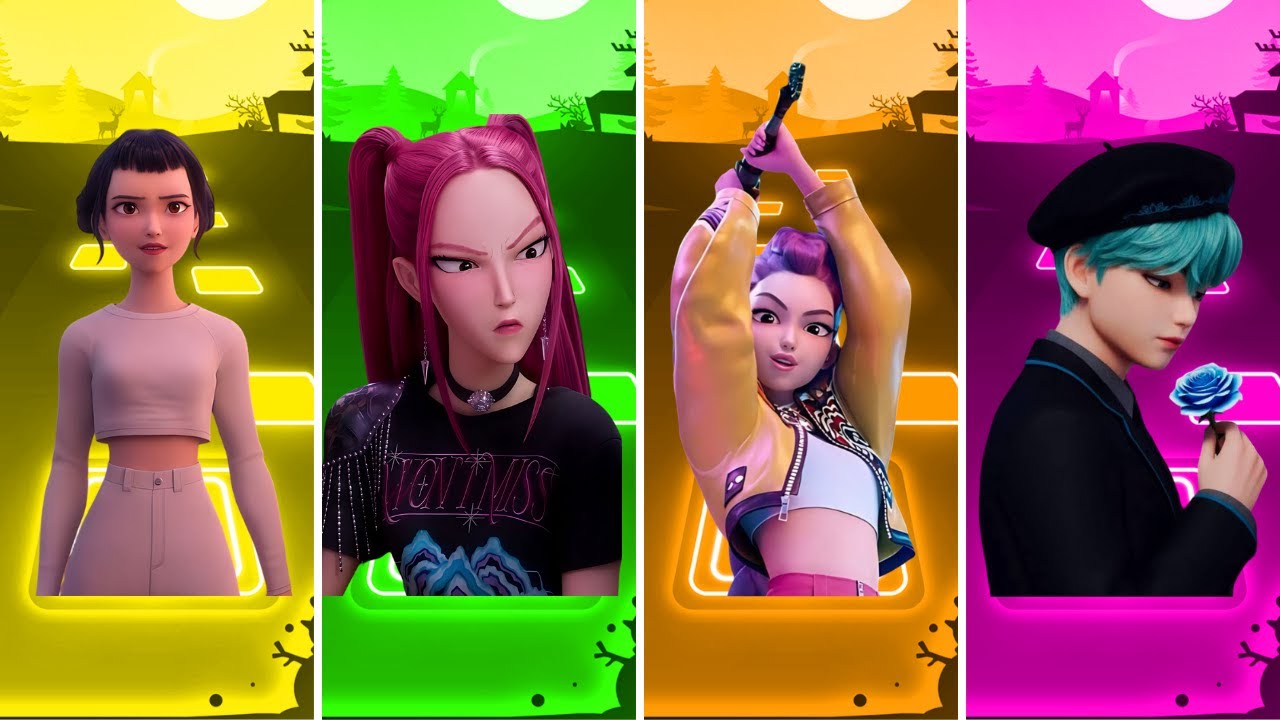 🎶 Zoey 🆚 Mira 🆚 Rumi 🆚 Baby |Kpop Demon hunters Tiles Hop EDM Rush