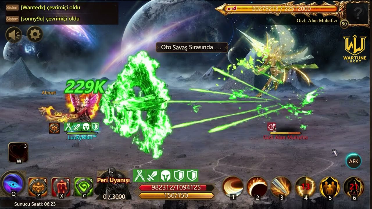 WARTUNE ULTRA LucKyMAN | GİZLİ ALAN 80 (SAVAŞÇI) SON BOSS GEÇTİK