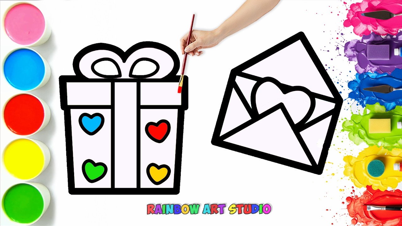🎁🎨 How To Draw a Cute Gift Box And a Lovely Greeting Card | Easy Step By Step Tutorial #113