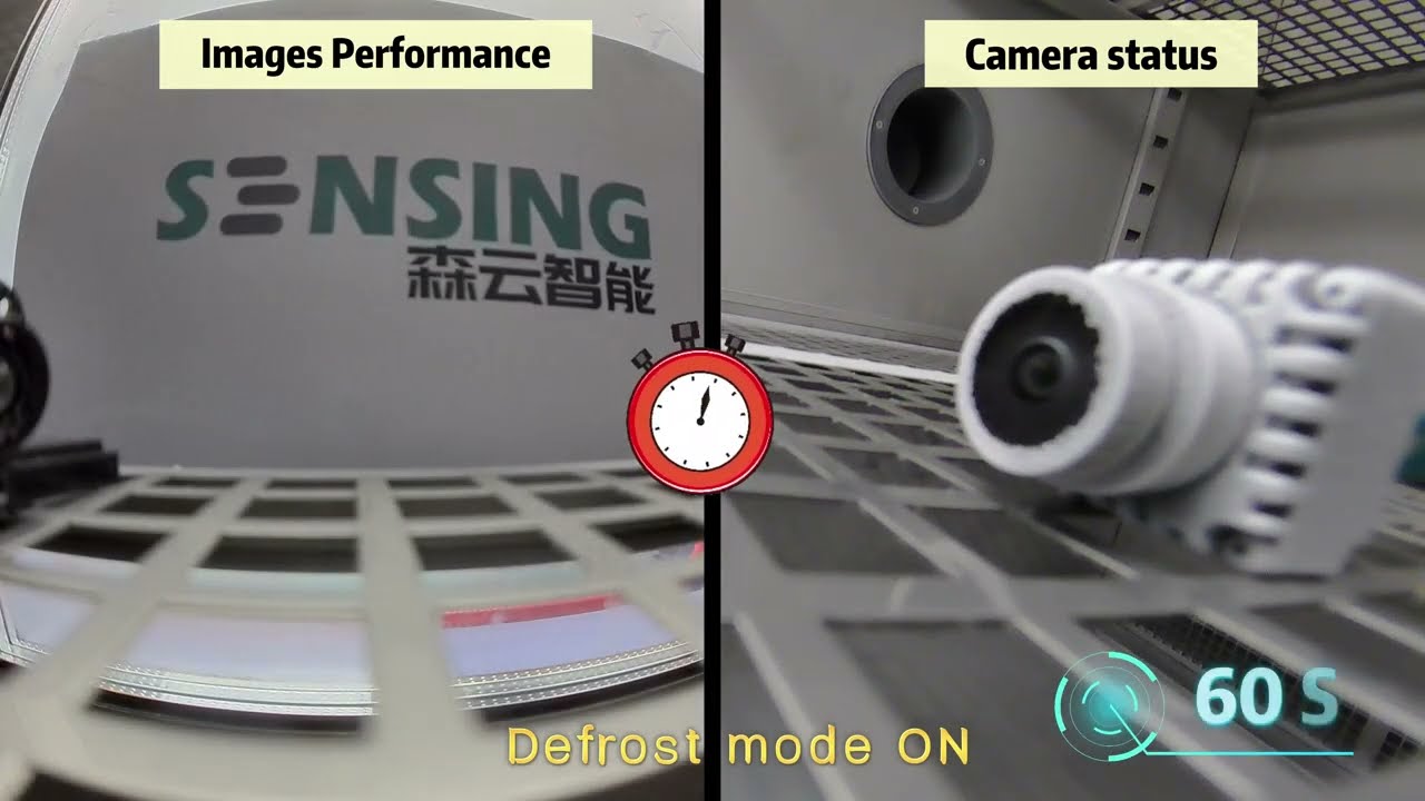 Demonstration of the SENSING Automatic Defogging Camera's Defogging, Defrosting, and Deicing Effects