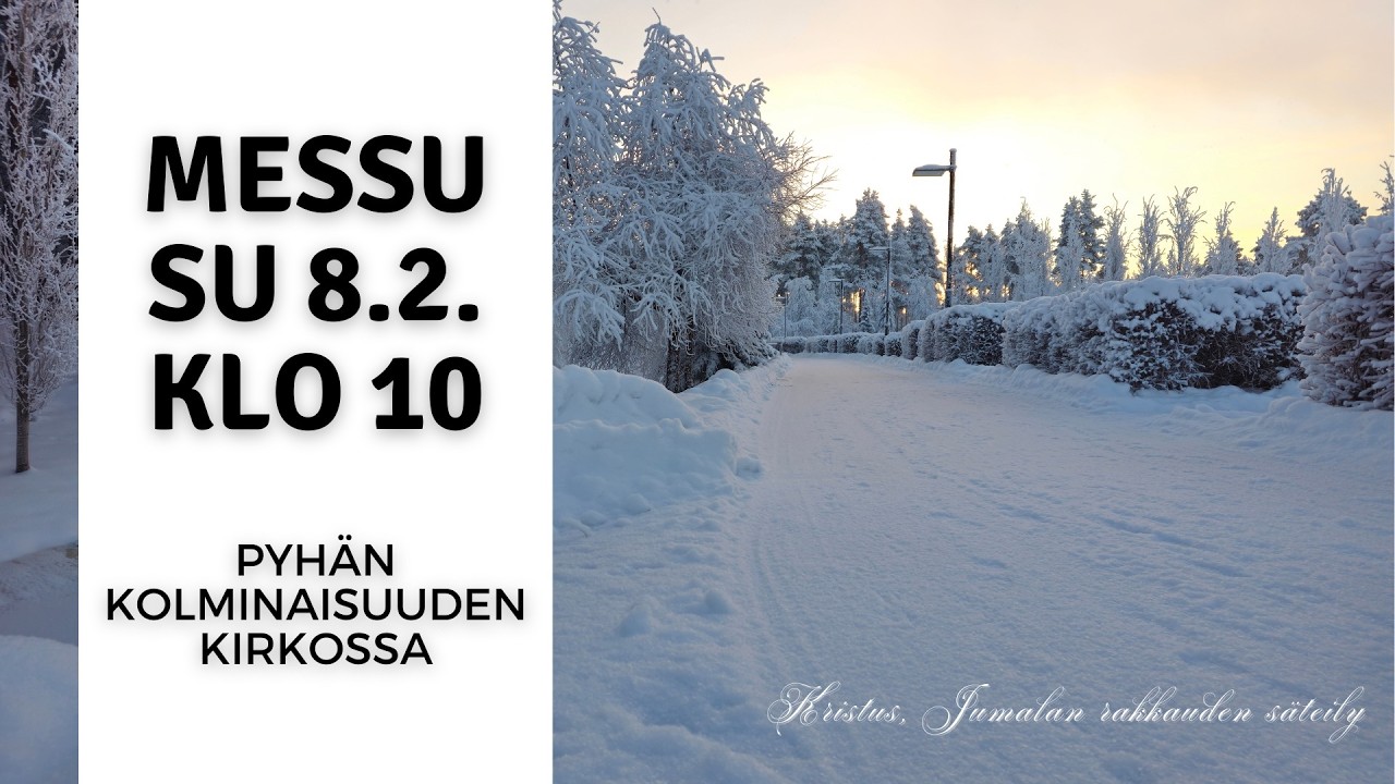 Messu Kempeleen Pyhän Kolminaisuuden kirkossa sunnuntaina 8.2. kello 10