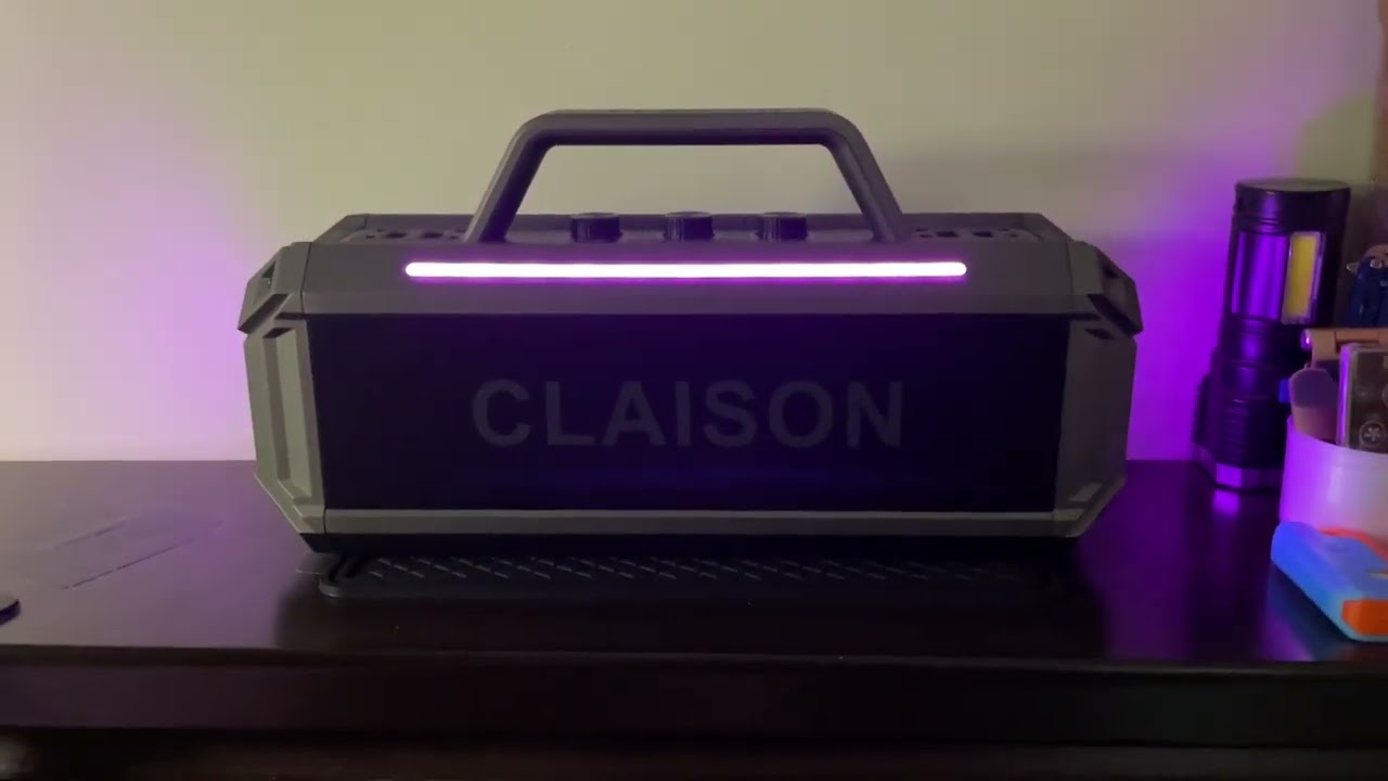 路過人間  Claison  T91  300w藍芽音箱，附無線麥克風2支，搭配手機即可唱歌，七喇叭音質不錯，現場真實音效收音，七彩霓虹燈變化 👍👍👍