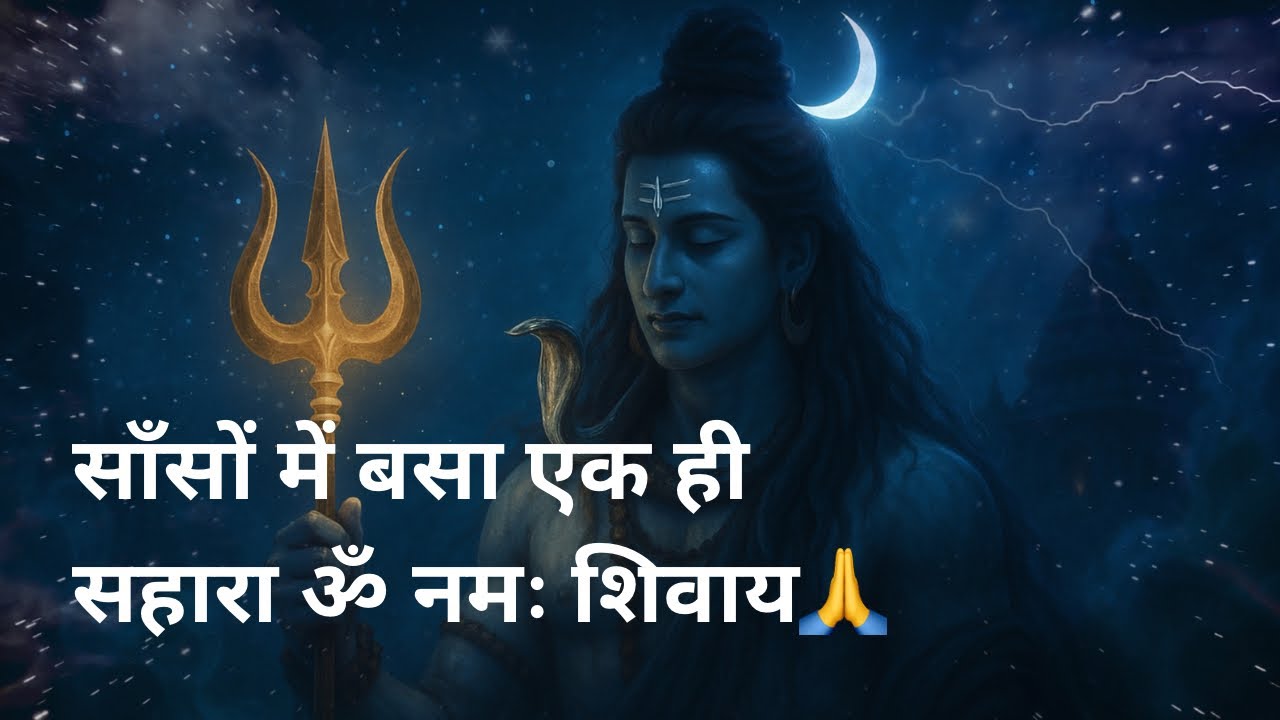 साँसों में बसा एक ही सहारा — ॐ नमः शिवाय, हर टूटन में।