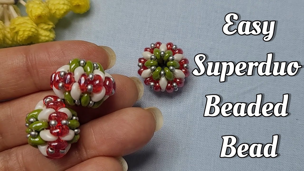 Superduo / Twin beads Beaded beads / Charm 💫 DIY Jewellery making Tutorial 💞