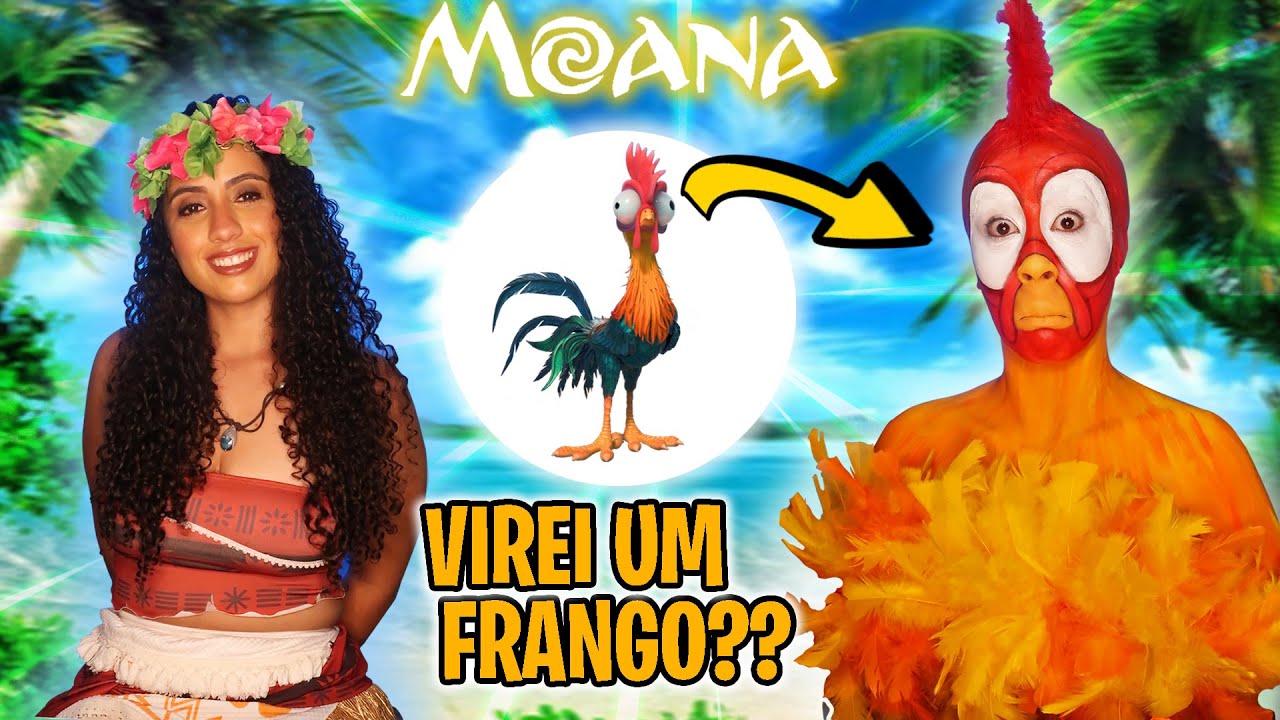 NOS TRANSFORMAMOS EM MOANA E FRANGO HEY HEY | #BASTIDORESCHALLENGE