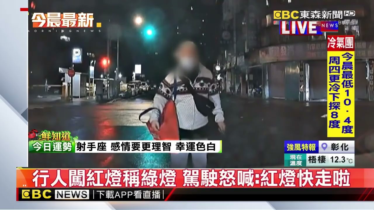 行人闖紅燈稱綠燈 駕駛怒喊：紅燈快走啦@newsebc