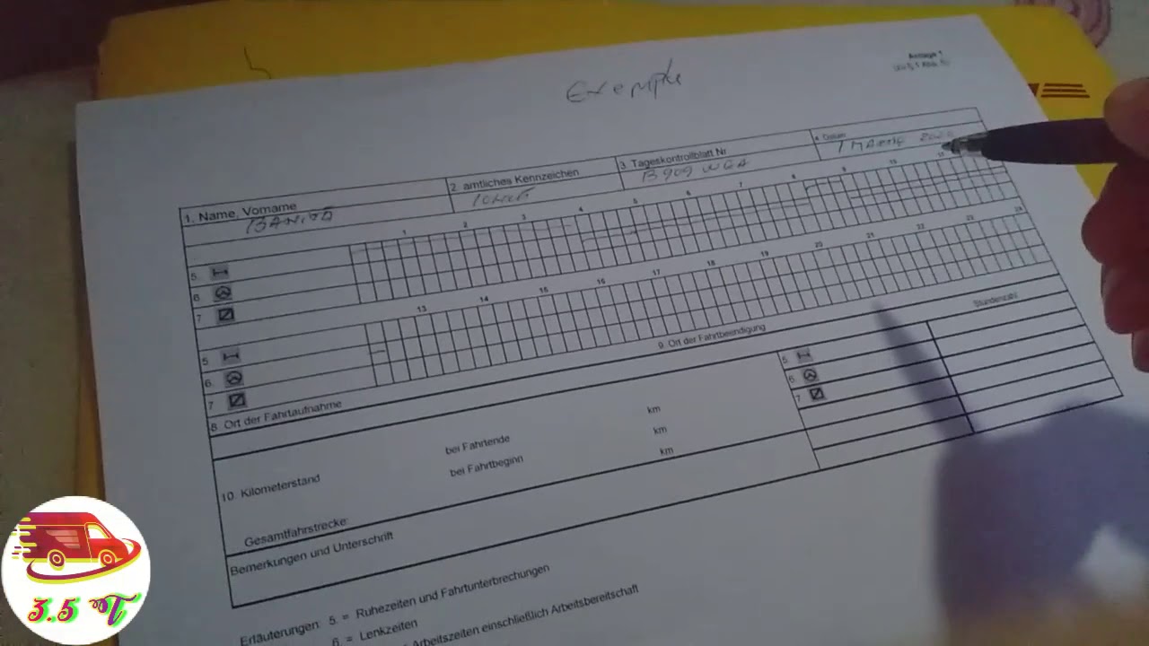 Completare foaie de somn pe germania.