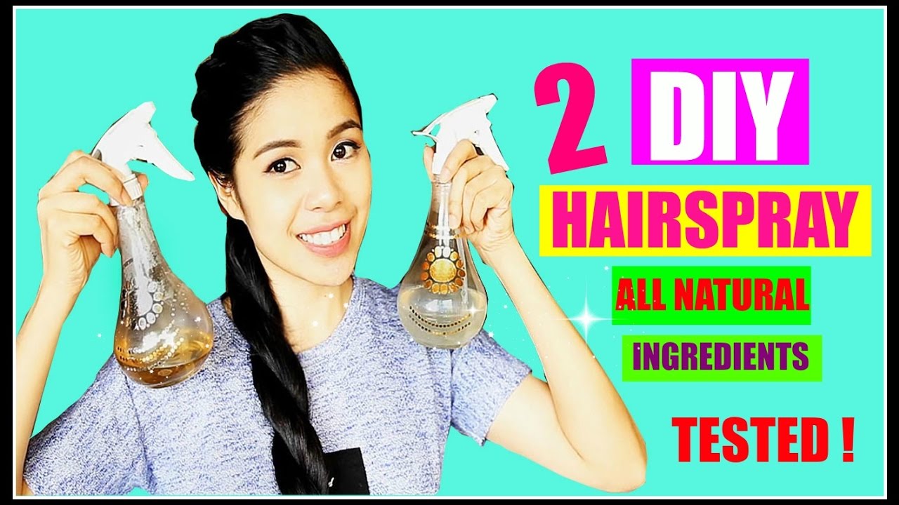 2 DIY Hairspray -All Natural Ingredients-TESTED-DOES IT WORK? Beautyklove
