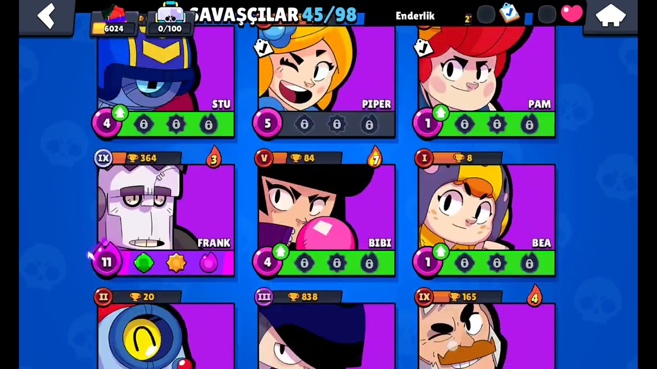 Brawl stars bölüm 3 bütün karakterleri öldüyorum 1