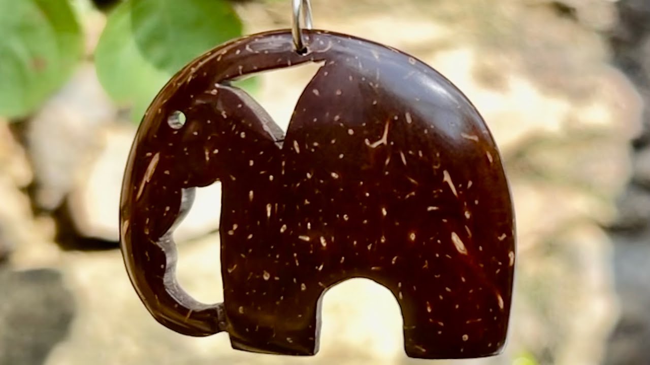 How to Make a Coconut Shell Key tag #coconutshell #handmade #diy #keychain #trending #businessideas