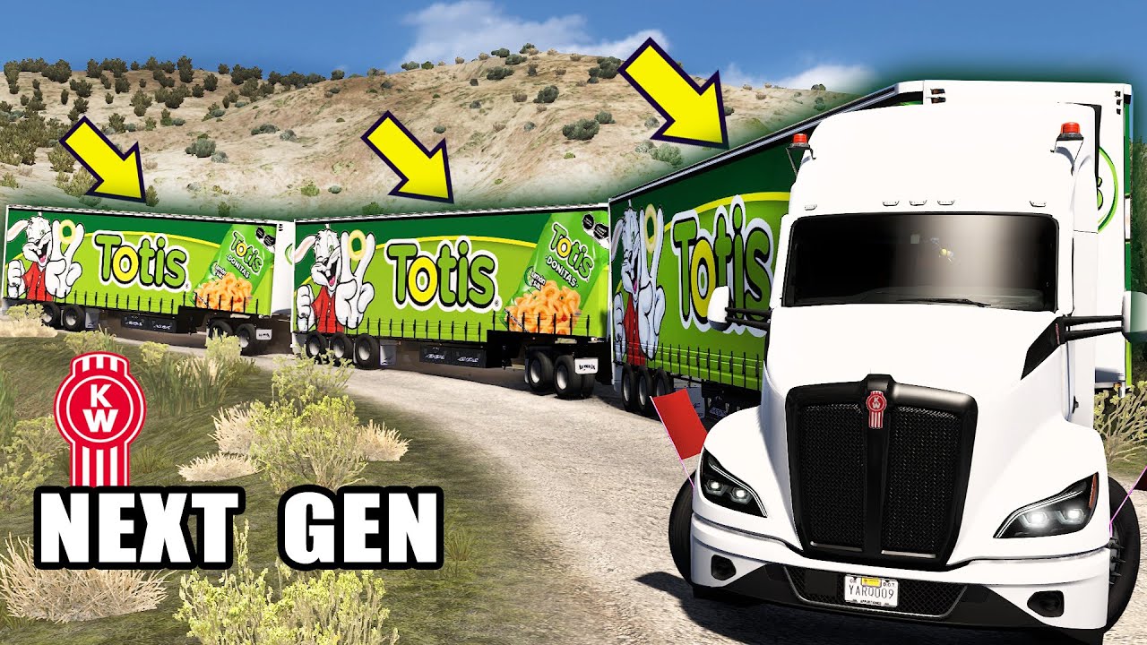 El Camión MAS MODERNO de Kenworth TRIPLE Trailer de TOTIS con  American Truck Simulator