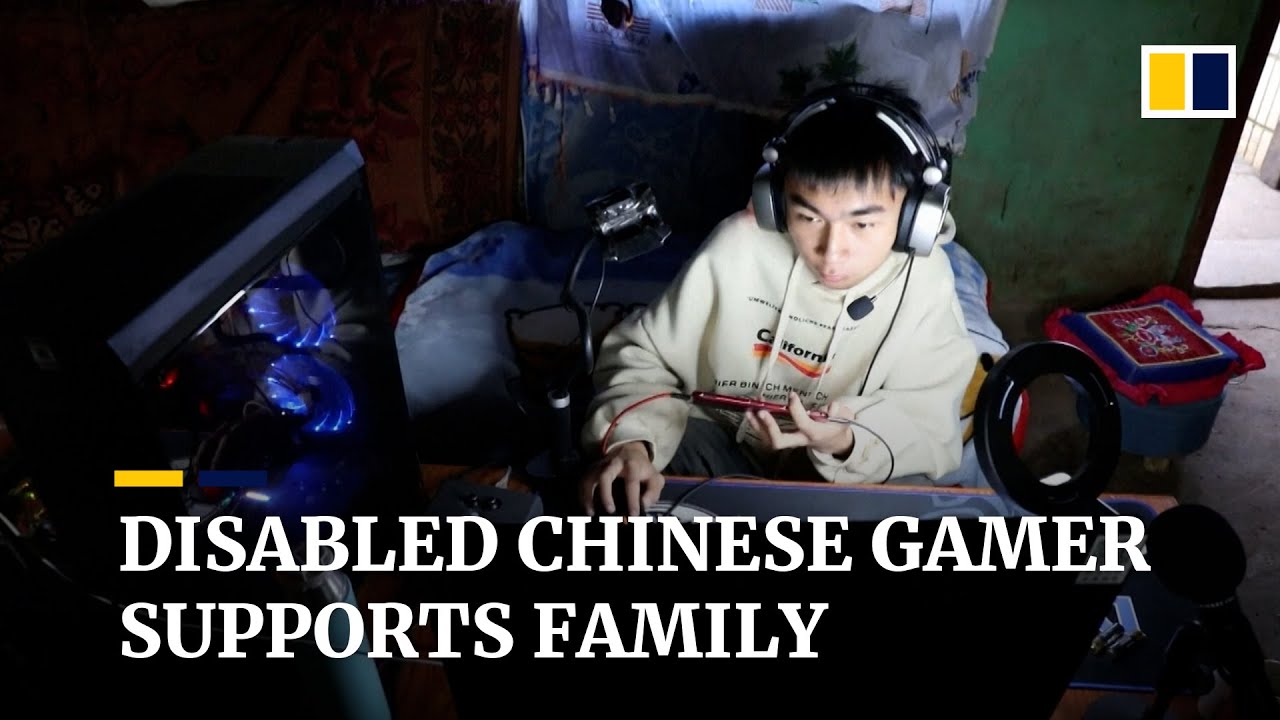 Disabled Chinese teen live-streams esports performances to support his family