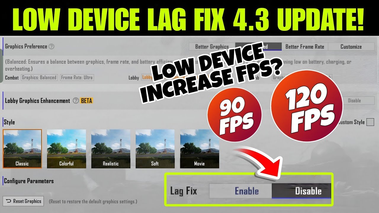 ✅ BGMI LAG FIX 4.3 UPDATE | HOW TO FIX LAG IN BGMI | LOW DEVICE BEST GRAPHICS SETTINGS GUIDE 🔥