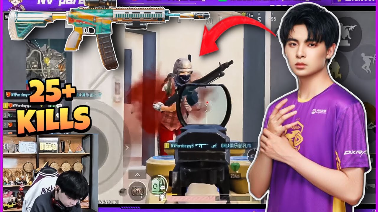 Nv-Paraboy Grinding For PMGC Finals 🥵🥵25 SOLO KILLS🔥🔥PUBG MOBILE #paraboy