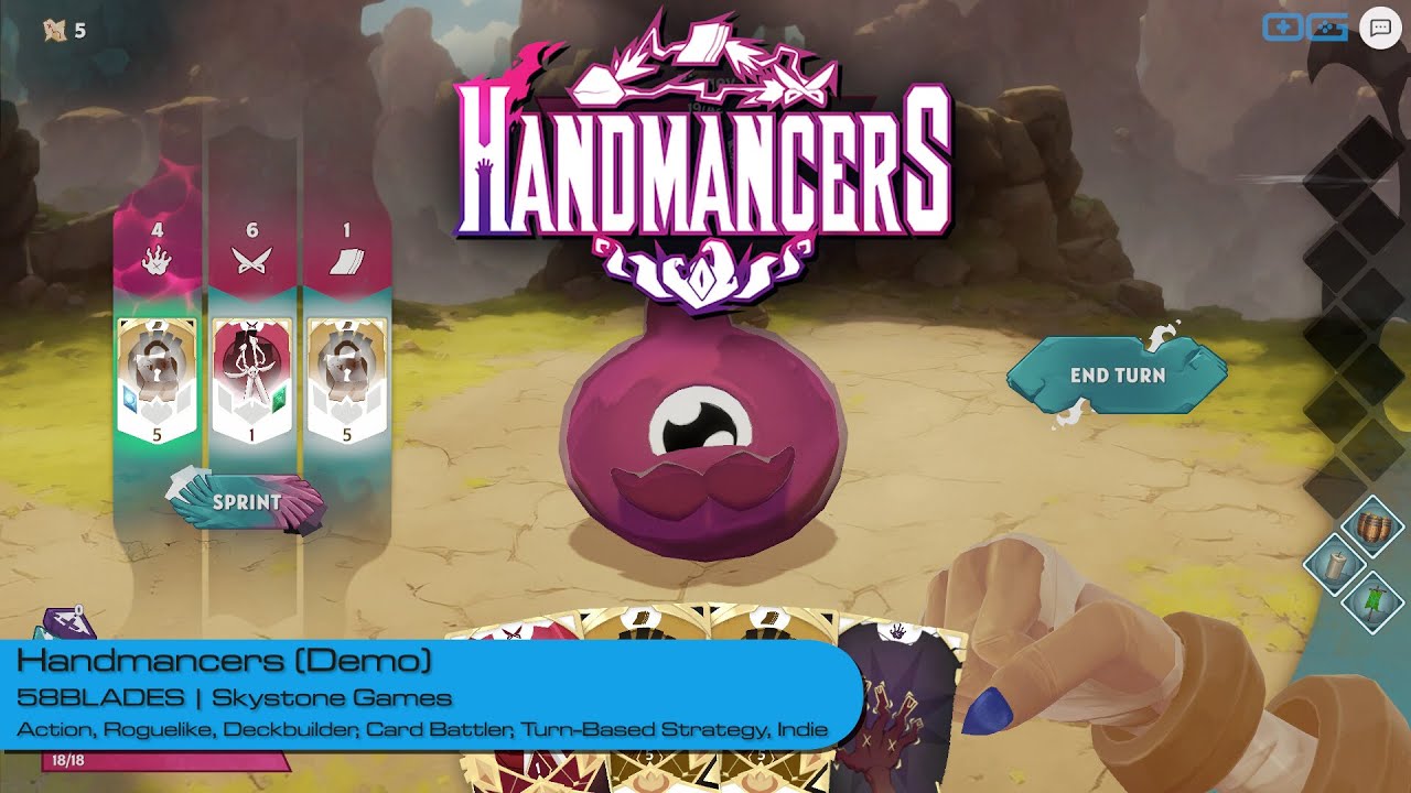 Handmancers: Unique Roguelite with Rock, Paper, Scissors Hand Gestures (Demo Gameplay)