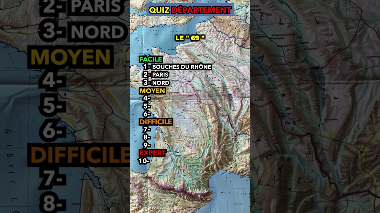 Quiz d&eacute;partements #quiz #connaissance #geographie #france #d&eacute;partement